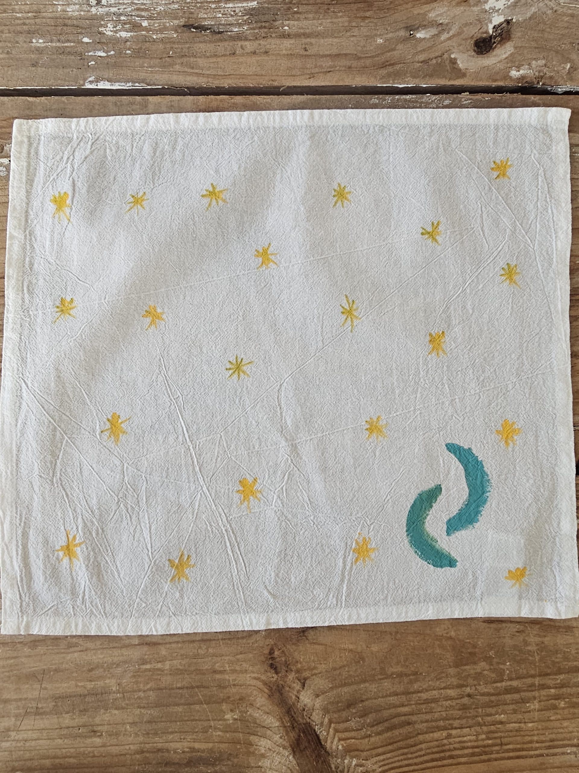 Set de 2 Servilletas de Algodón 100% Pintadas a Mano – Creciente · 04