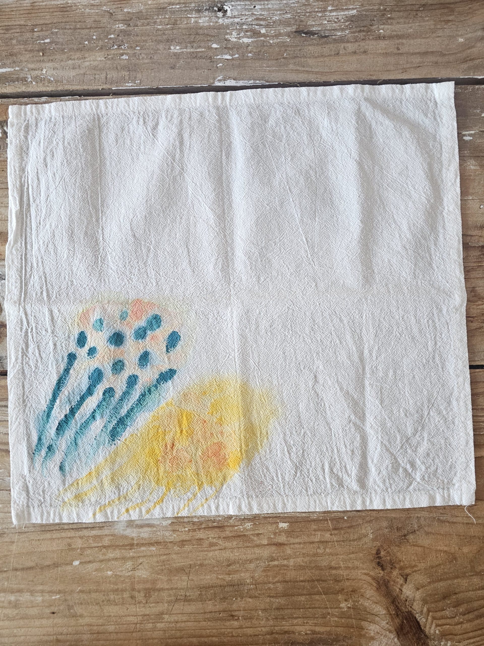 Set de 2 Servilletas de Algodón 100% Pintadas a Mano – Diseño Medusa(40x40 cm) · 03