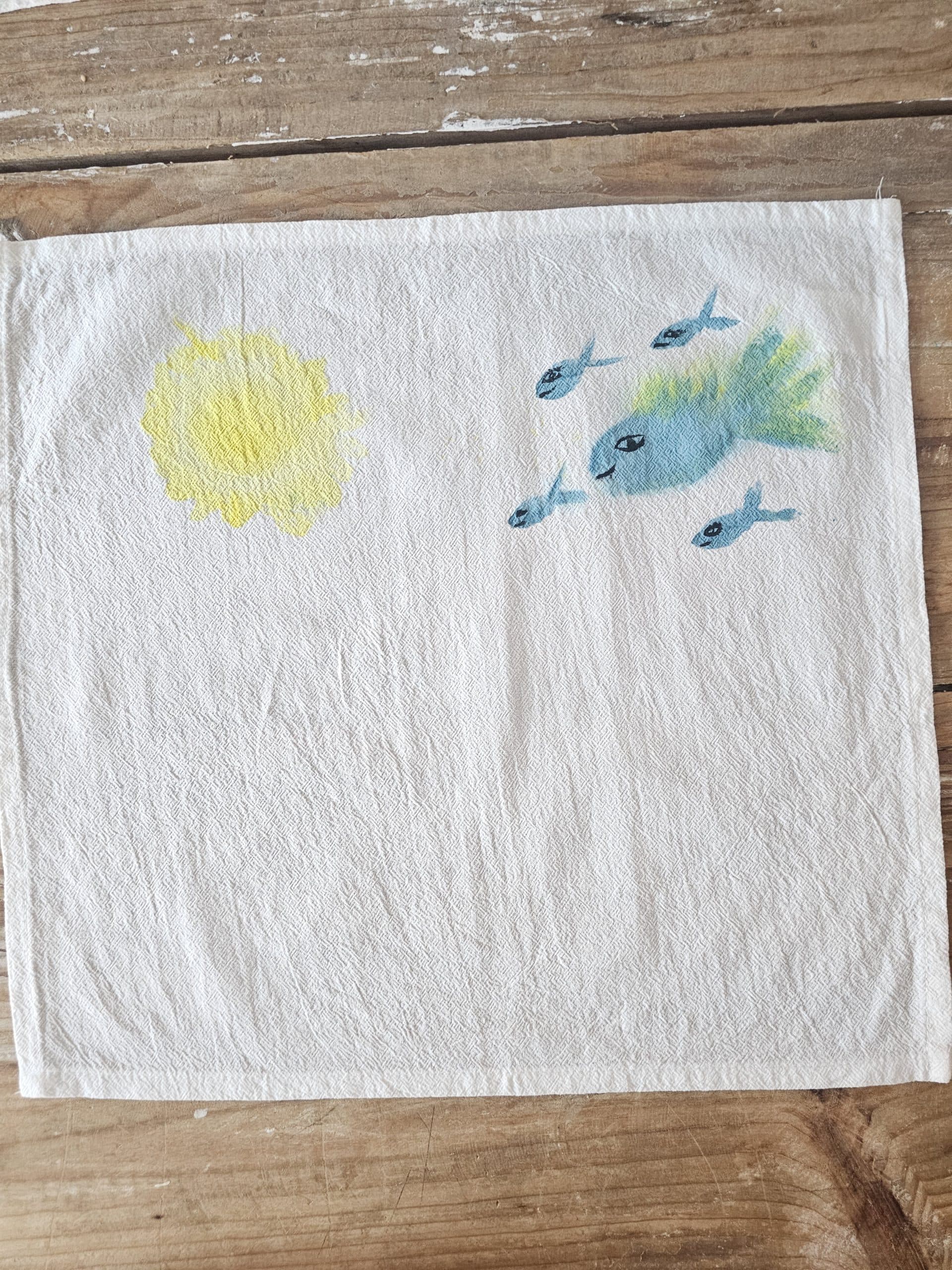 Set de 2 Servilletas de Algodón 100% Pintadas a Mano – Diseño Medusa(40x40 cm) · 04