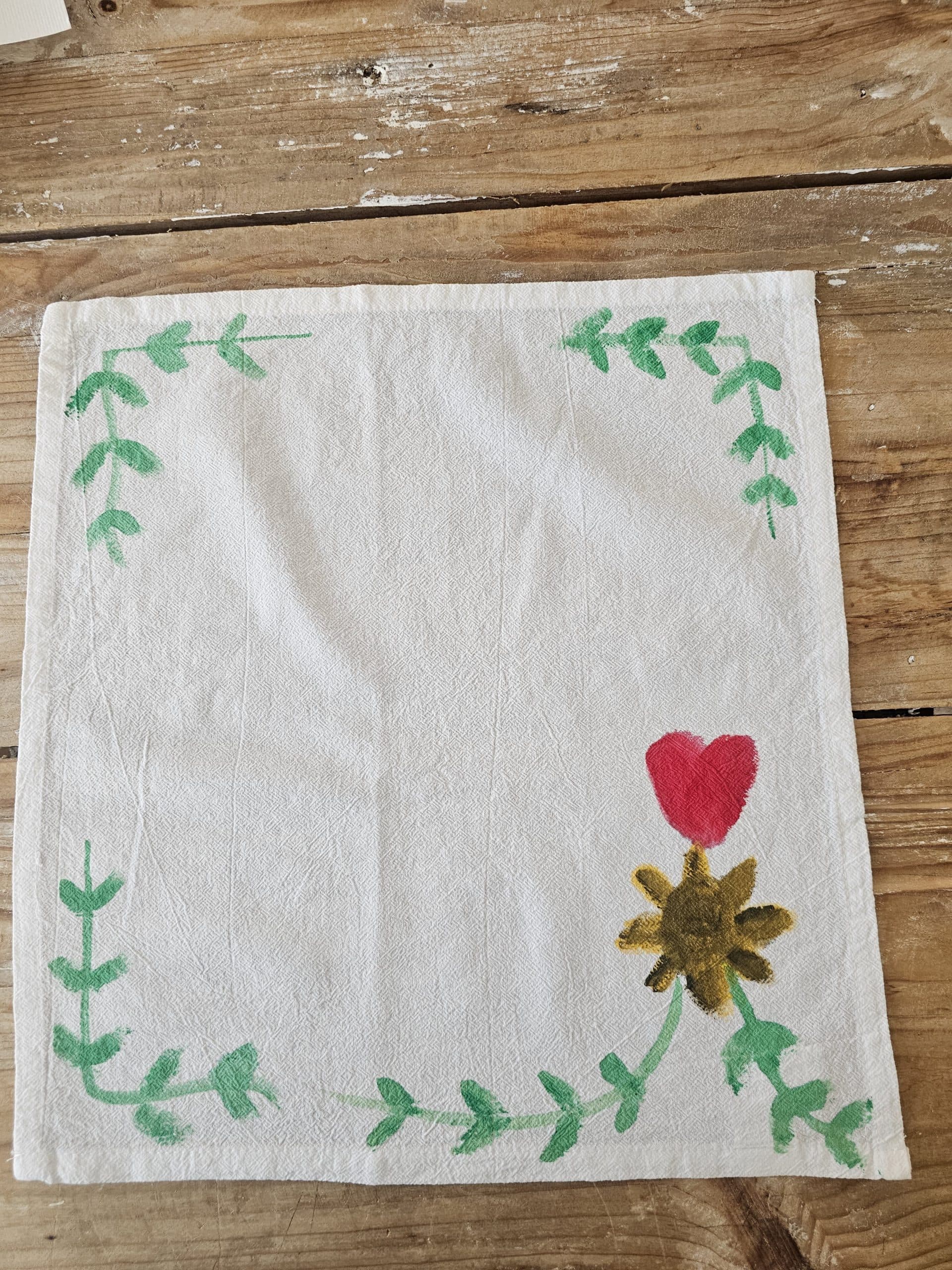 Set de 2 Servilletas de Algodón 100% Pintadas a Mano – Estrella de luz (40x40 cm) · 02