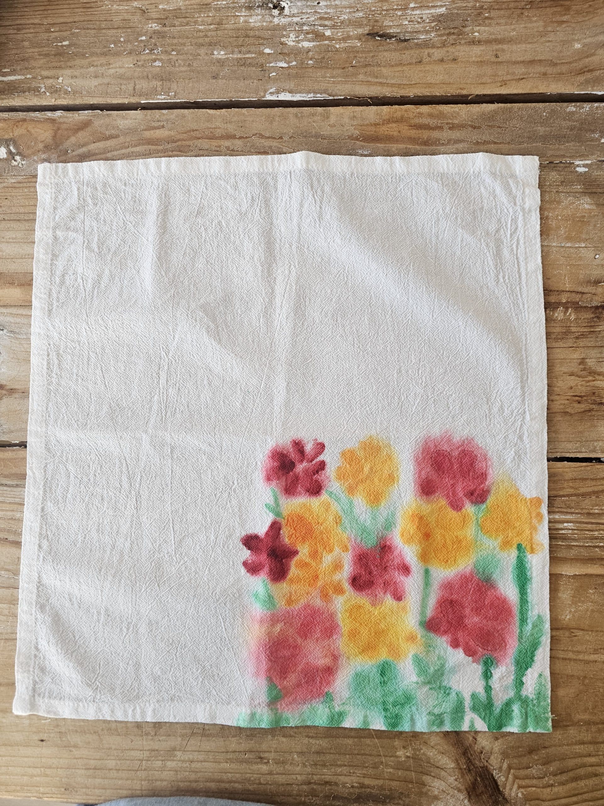 Set de 2 Servilletas de Algodón 100% Pintadas a Mano – Otoño de luz (40x40 cm) · 04